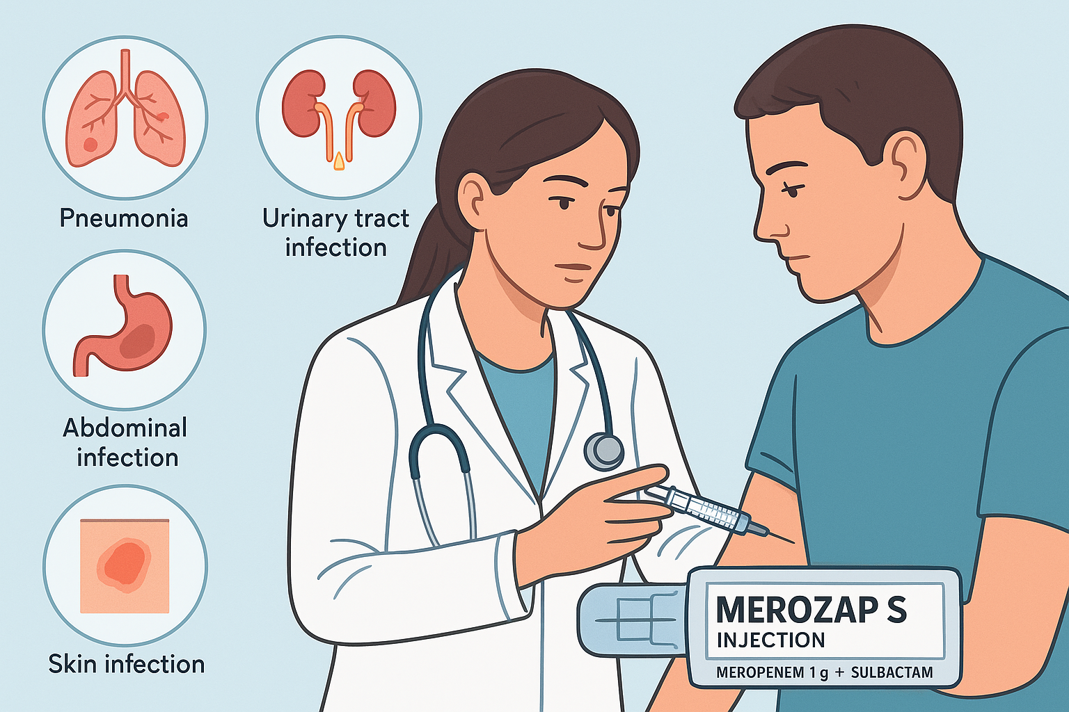 Why combine Meropenem with Sulbactam?